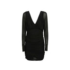 Black Viscose Cocktail Dress Saint Laurent