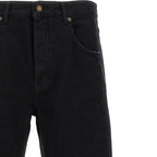 Black Cotton Relaxed Fit Jeans Saint Laurent