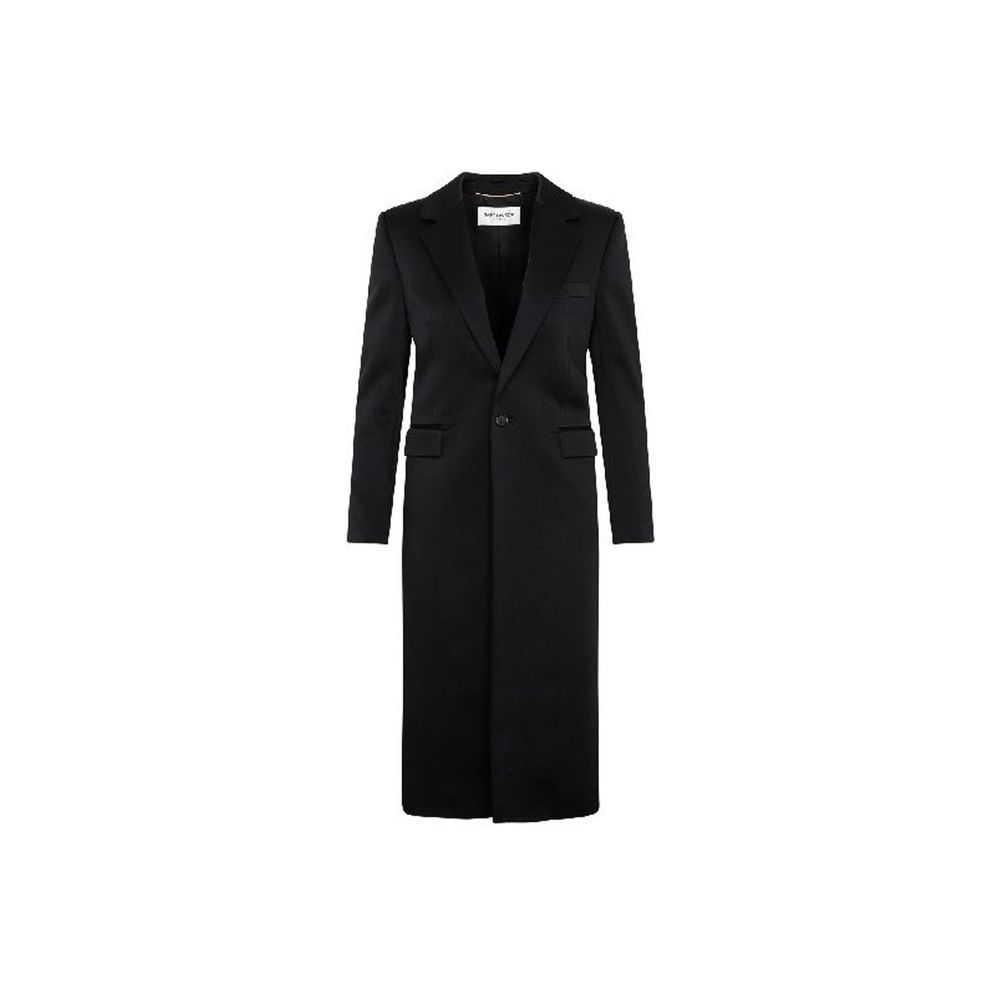 Black Acetate Coat Saint Laurent