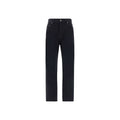 Black Cotton Straight-Leg Jeans Saint Laurent