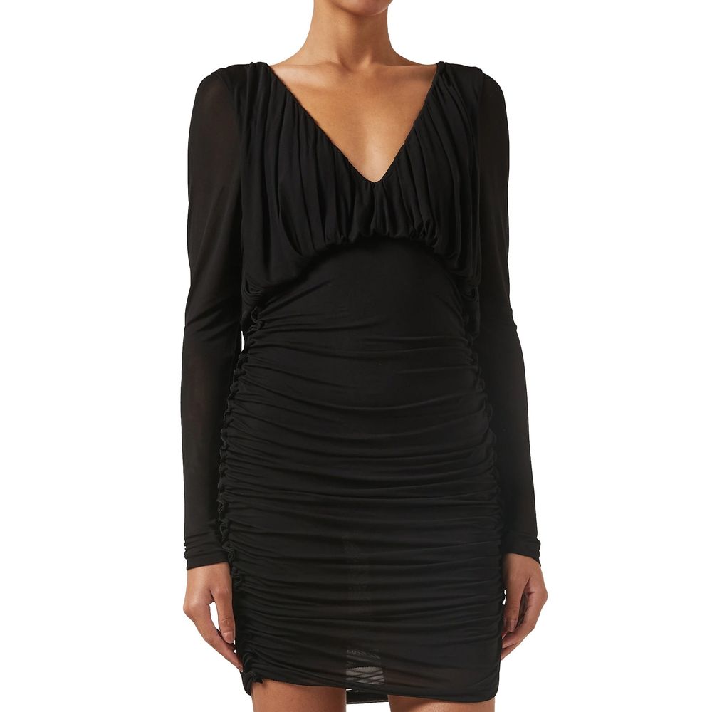 Black Viscose Cocktail Dress Saint Laurent