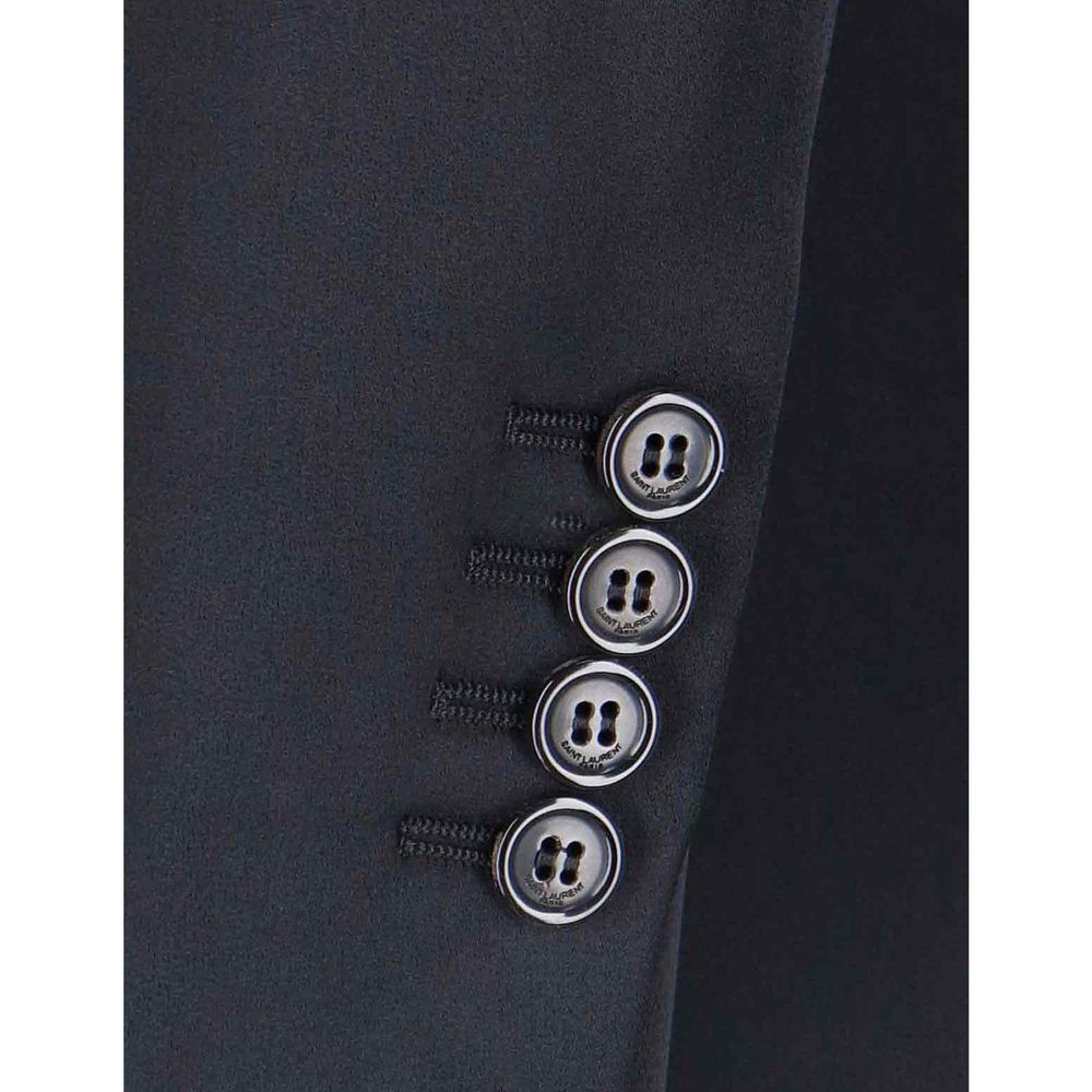 Black Acetate Coat Saint Laurent
