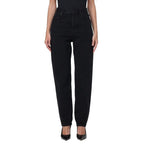 Black Cotton Straight-Leg Jeans Saint Laurent