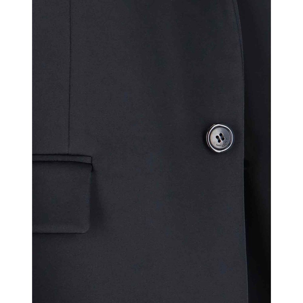 Black Acetate Coat Saint Laurent
