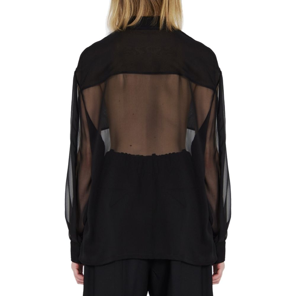 Black Silk Dress Shirt Saint Laurent