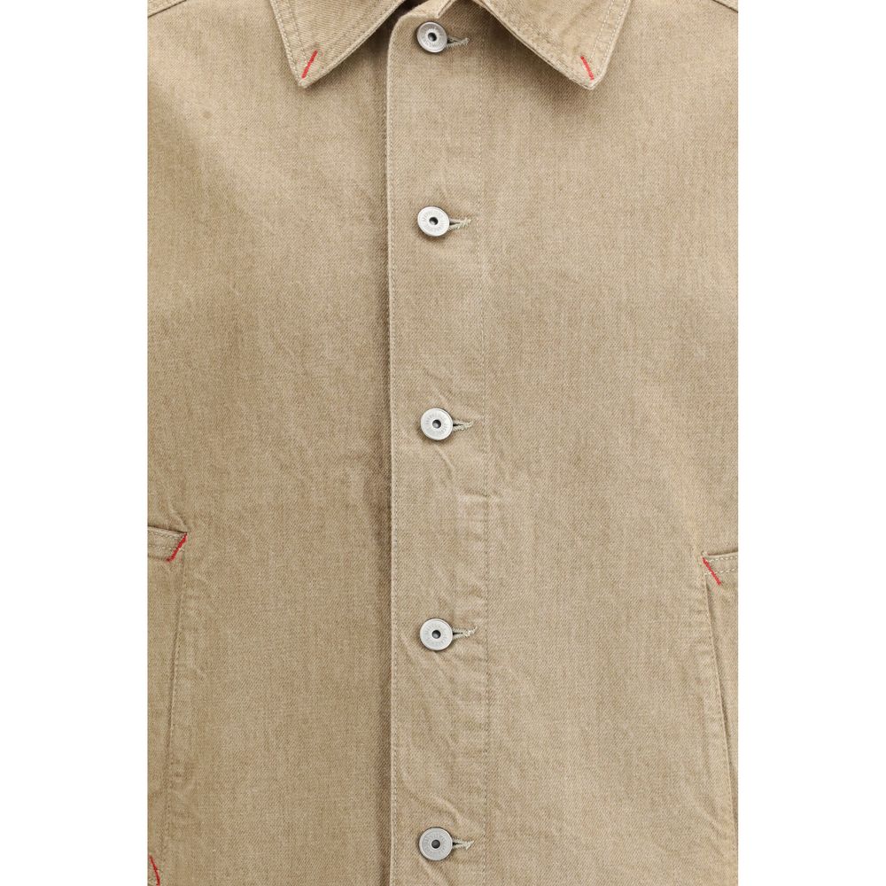 Beige Cotton Denim Jacket Jacquemus