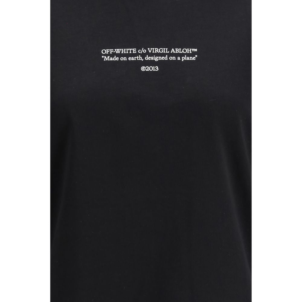 Black Cotton T-Shirt Off-White