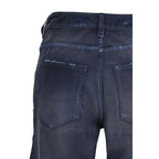 Blue Cotton Flared Jeans Balenciaga