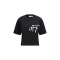 Black Cotton T-Shirt Off-White