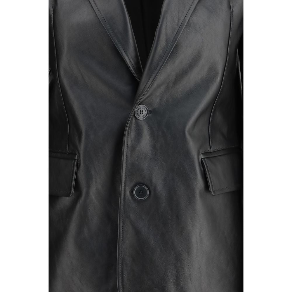 Black Leather Jacket Balenciaga