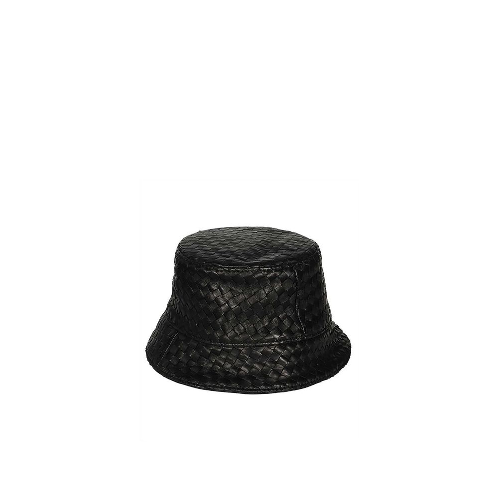 Black Lamb Leather Bucket Hat Bottega Veneta