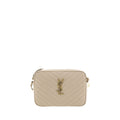 Beige Calf Leather Bos Taurus Shoulder Bag Saint Laurent