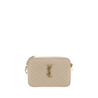 Beige Calf Leather Bos Taurus Shoulder Bag Saint Laurent