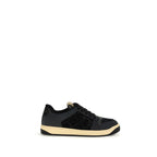 Blue Cotton Low Top Sneakers