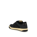 Blue Cotton Low Top Sneakers
