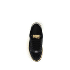 Blue Cotton Low Top Sneakers