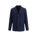 Blue Cotton Coat Gucci