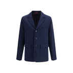 Blue Cotton Coat Gucci