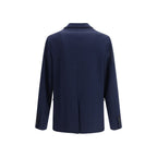 Blue Cotton Coat Gucci