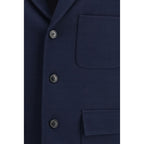 Blue Cotton Coat Gucci