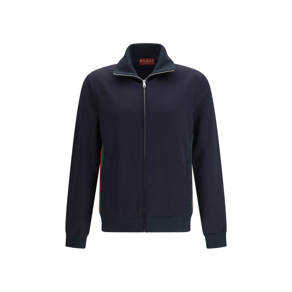 Blue Polyester Shell Jacket Gucci
