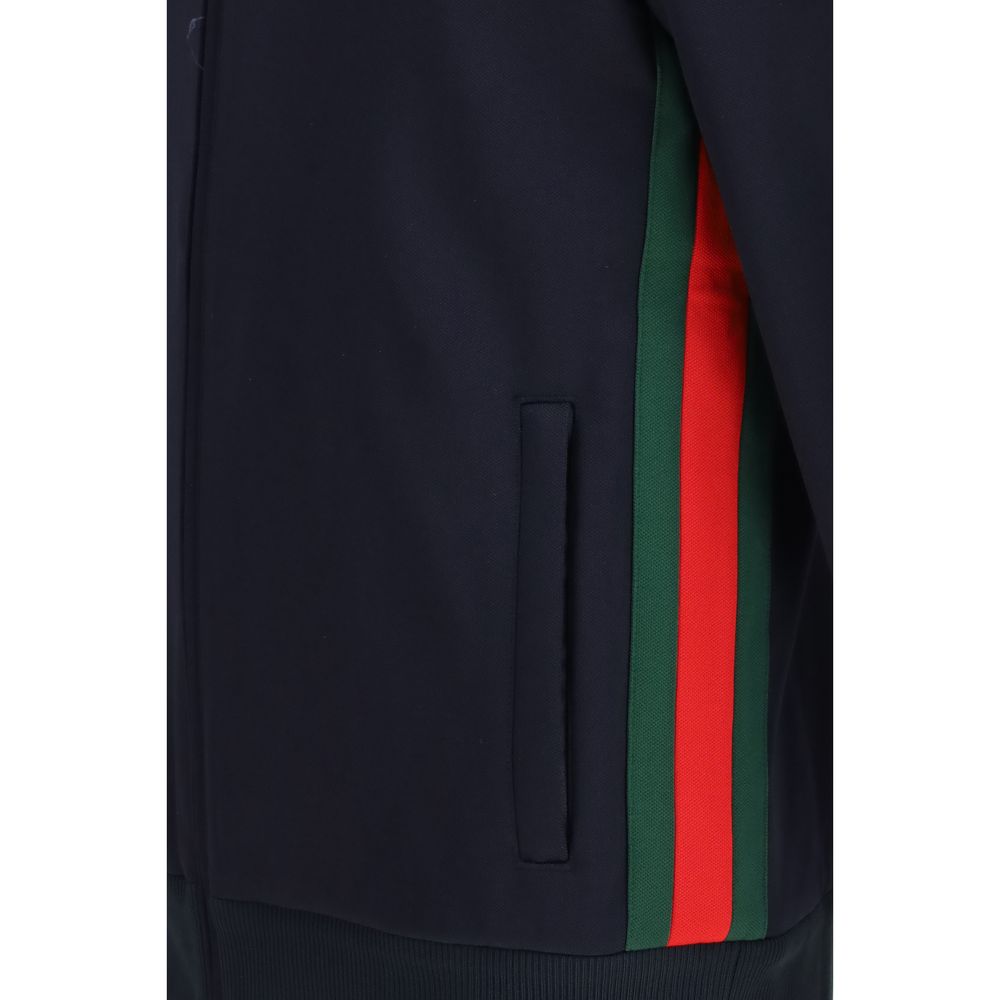 Blue Polyester Shell Jacket Gucci