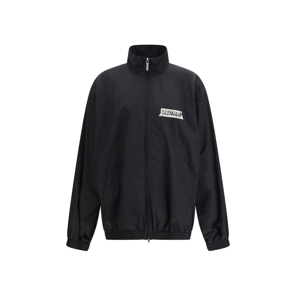 Black Cotton Shell Jacket Balenciaga
