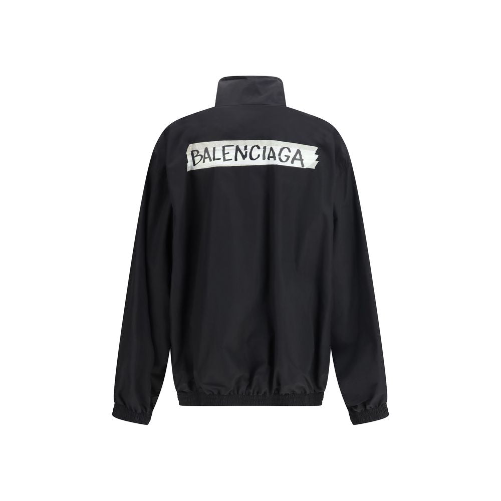 Black Cotton Shell Jacket Balenciaga