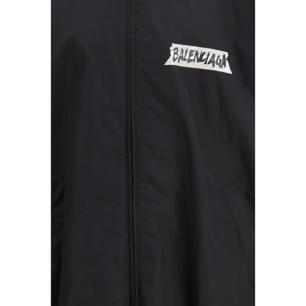 Black Cotton Shell Jacket Balenciaga
