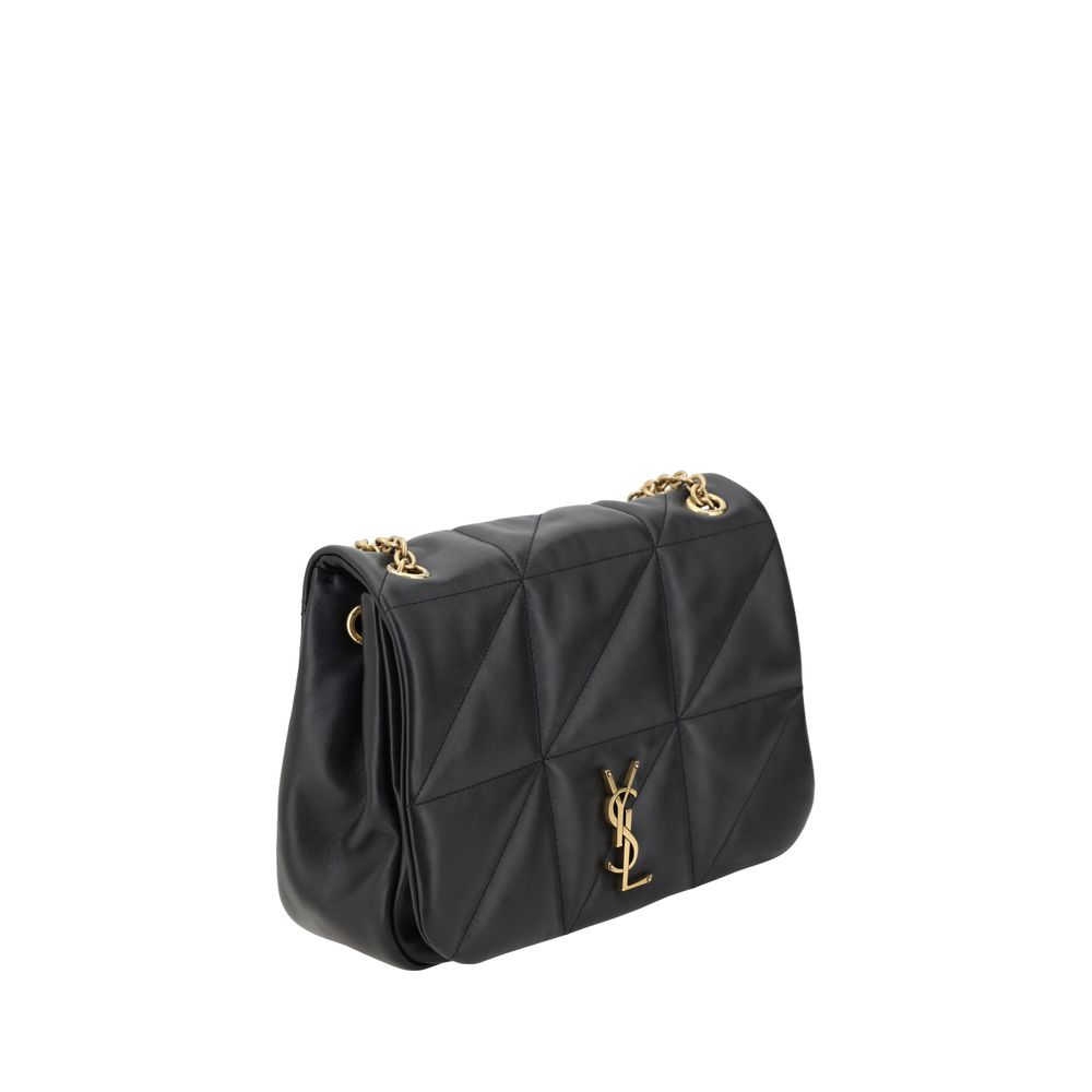 Black Calf Leather Bos Taurus Shoulder Bag Saint Laurent