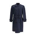 Blue Polyester Trench Coat Burberry