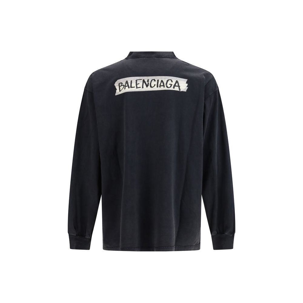 Black Cotton Sweatshirt Balenciaga