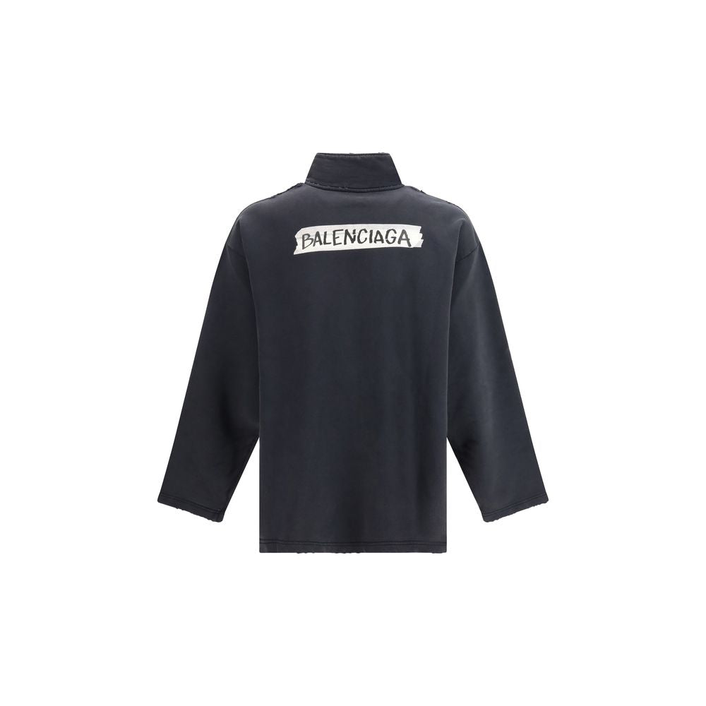 Black Cotton Sweatshirt Balenciaga