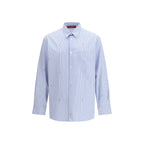 Blue Cotton Pattern Shirt Gucci