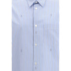 Blue Cotton Pattern Shirt Gucci