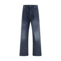 Blue Cotton Relaxed Fit Jeans Balenciaga