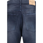 Blue Cotton Relaxed Fit Jeans Balenciaga