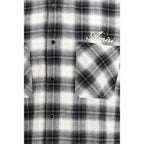 Black Cotton Pattern Shirt