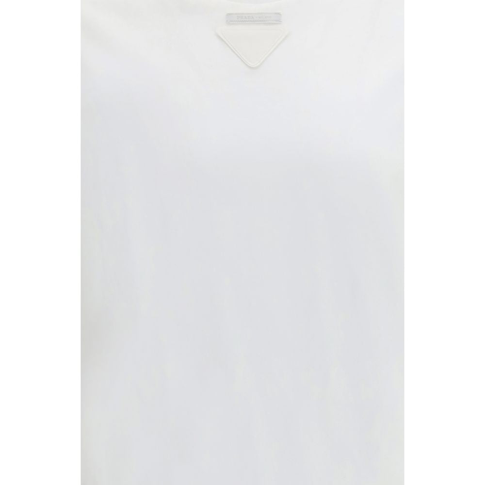White Cotton T-Shirt Prada
