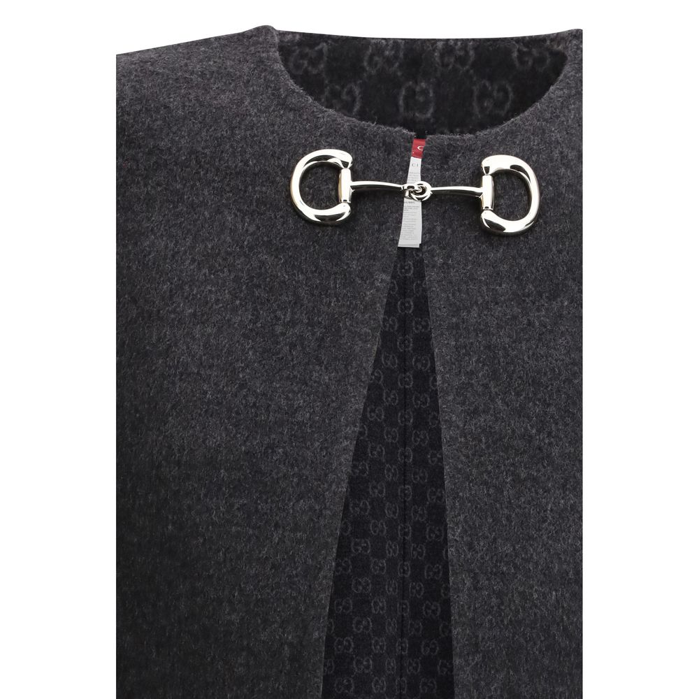 Gray Wool Coat Gucci