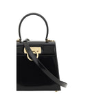 Black Calf Leather Bos Taurus Handbag Ferragamo