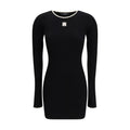 Black Viscose Casual Dress