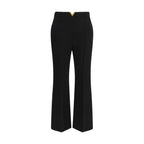 Black Fleece Wool Flared Pants Valentino