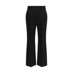 Black Fleece Wool Flared Pants Valentino