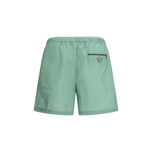Bicolor Recycled Polyamide Shorts Prada