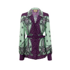 Green Silk Pattern Shirt Gucci
