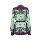 Green Silk Pattern Shirt Gucci