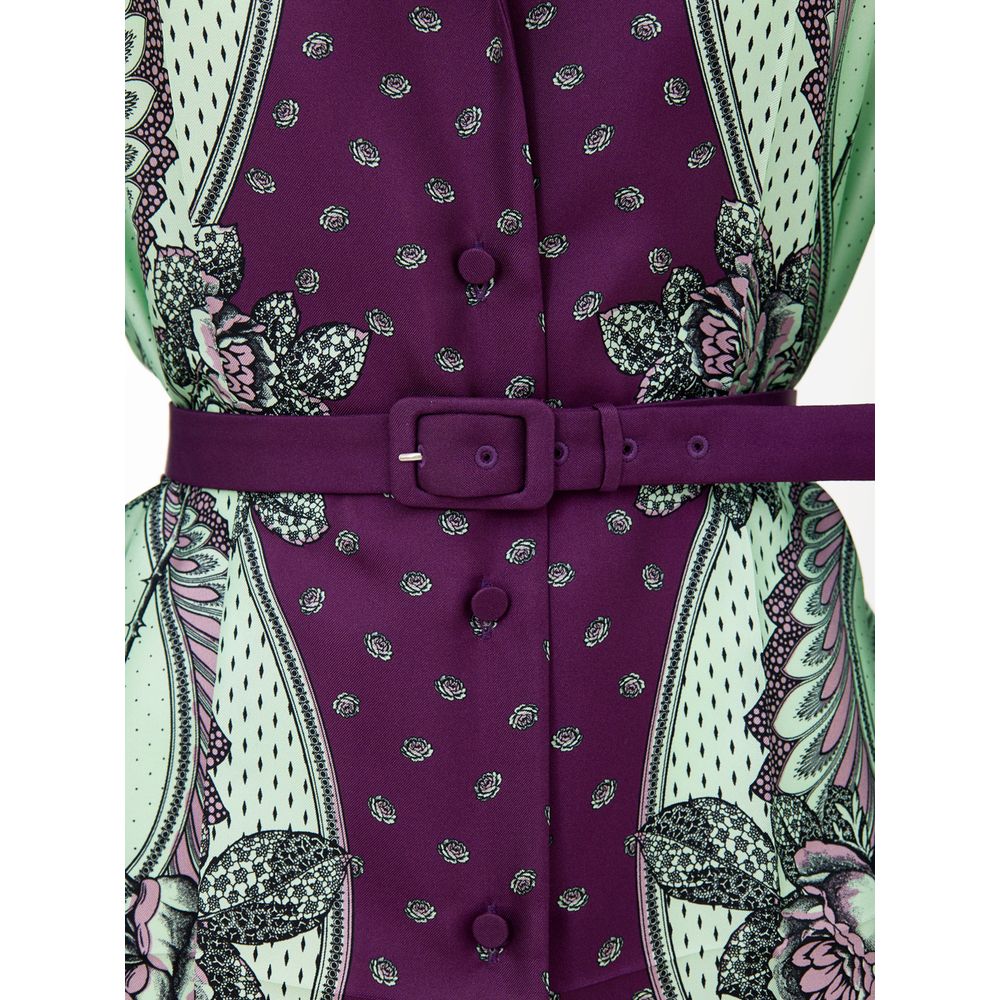 Green Silk Pattern Shirt Gucci