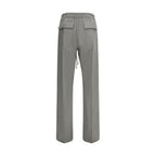 Gray Viscose Casual Pants Rick Owens