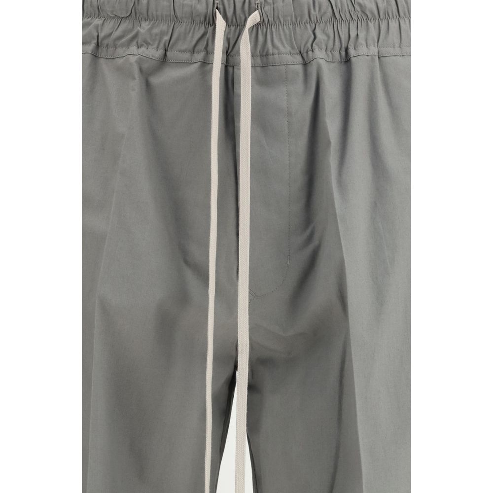 Gray Viscose Casual Pants Rick Owens